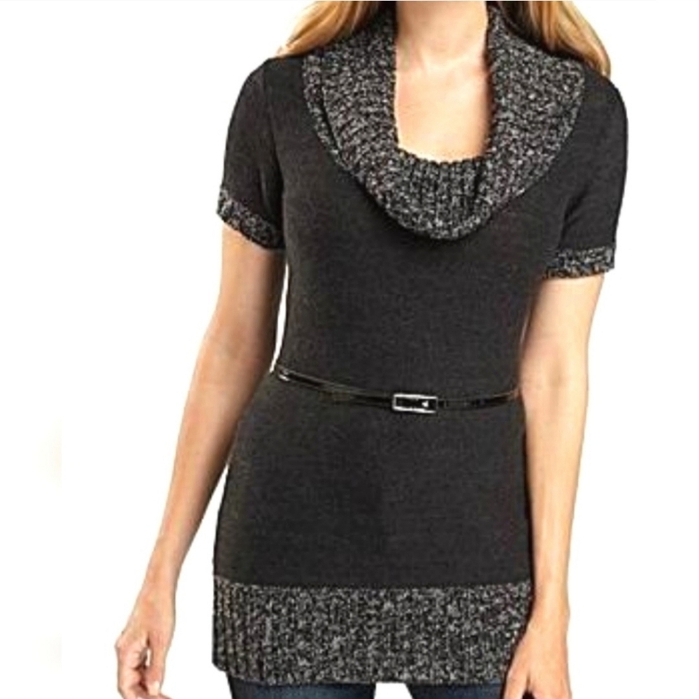 Knitted cowl neck tonic/NWT